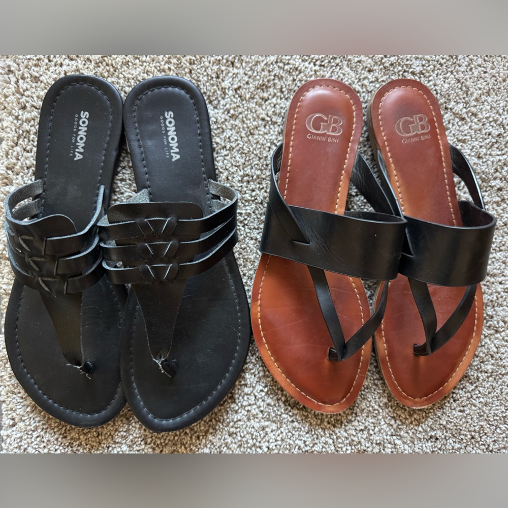 Gianni Bini Black and Brown Women's Sandals
